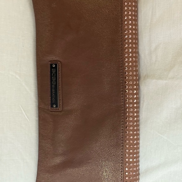 BCBGeneration Lola Brown Clutch with Rhinestone Accents - Picture 9 of 9